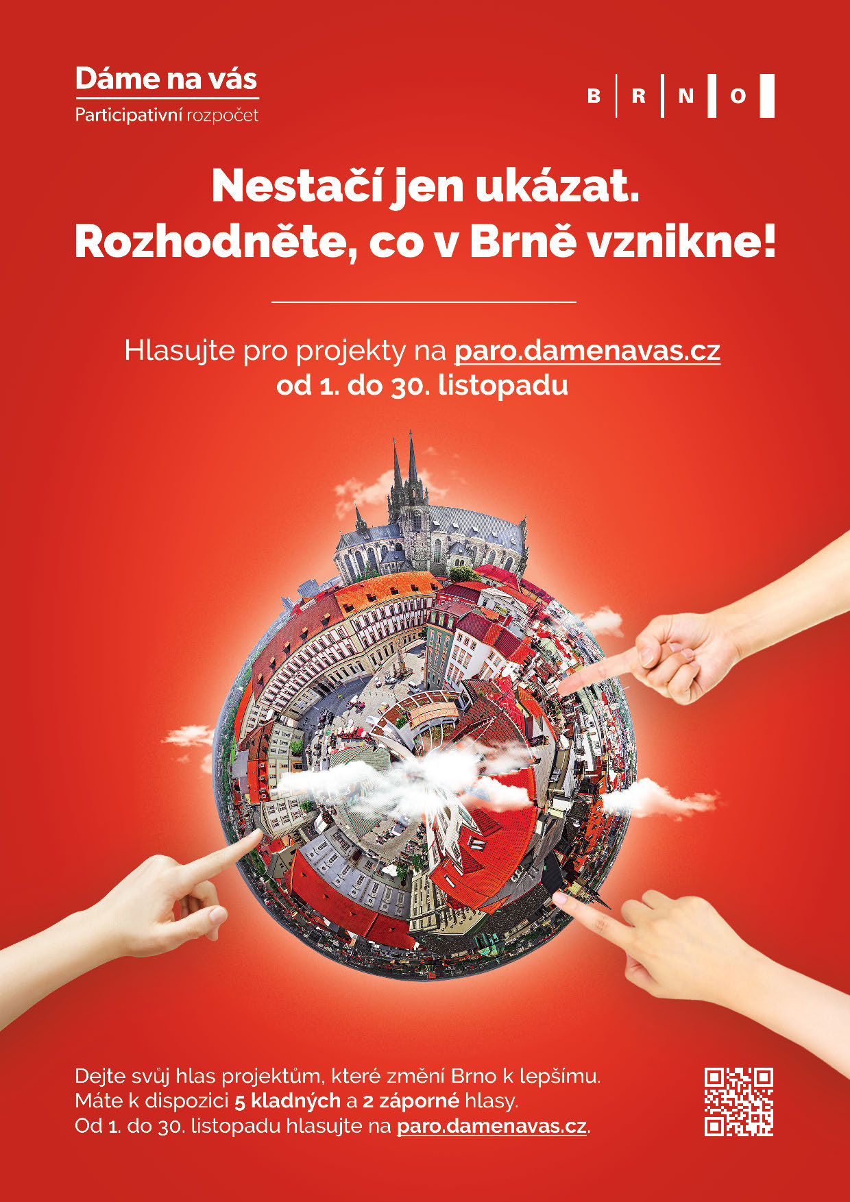 Dejte svůj hlast od 1.11-30.11. 2022 na projekty, které se mohou realizovat v Brně. 